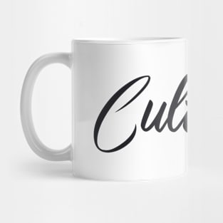 Cultured Black Text Mug